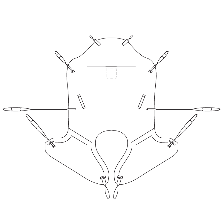 savaria deluxe hammock sling head support spacer 8H4430 shape