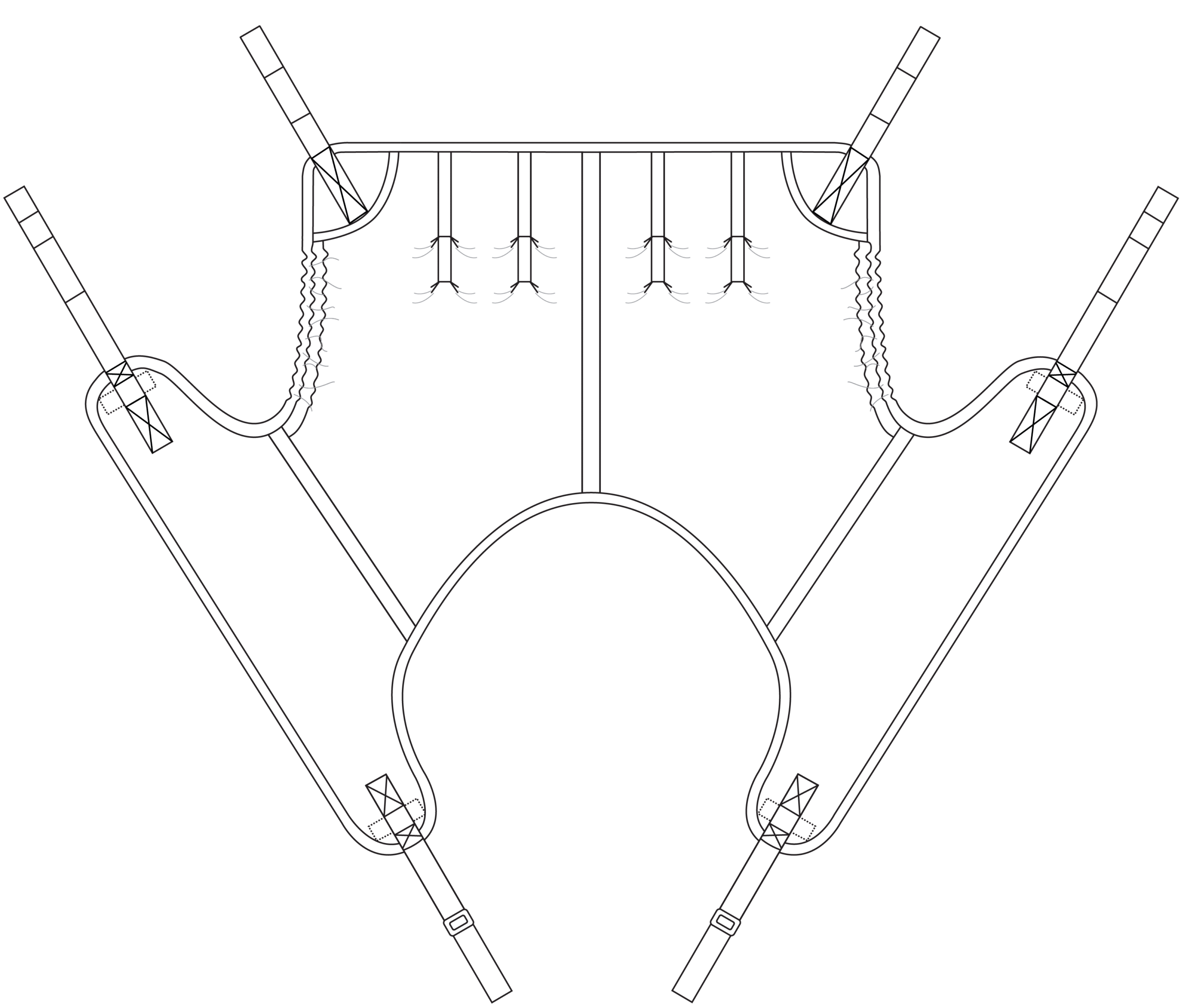 Savaria Bariatric Deluxe M921504 Sling Shape 3 Quarters