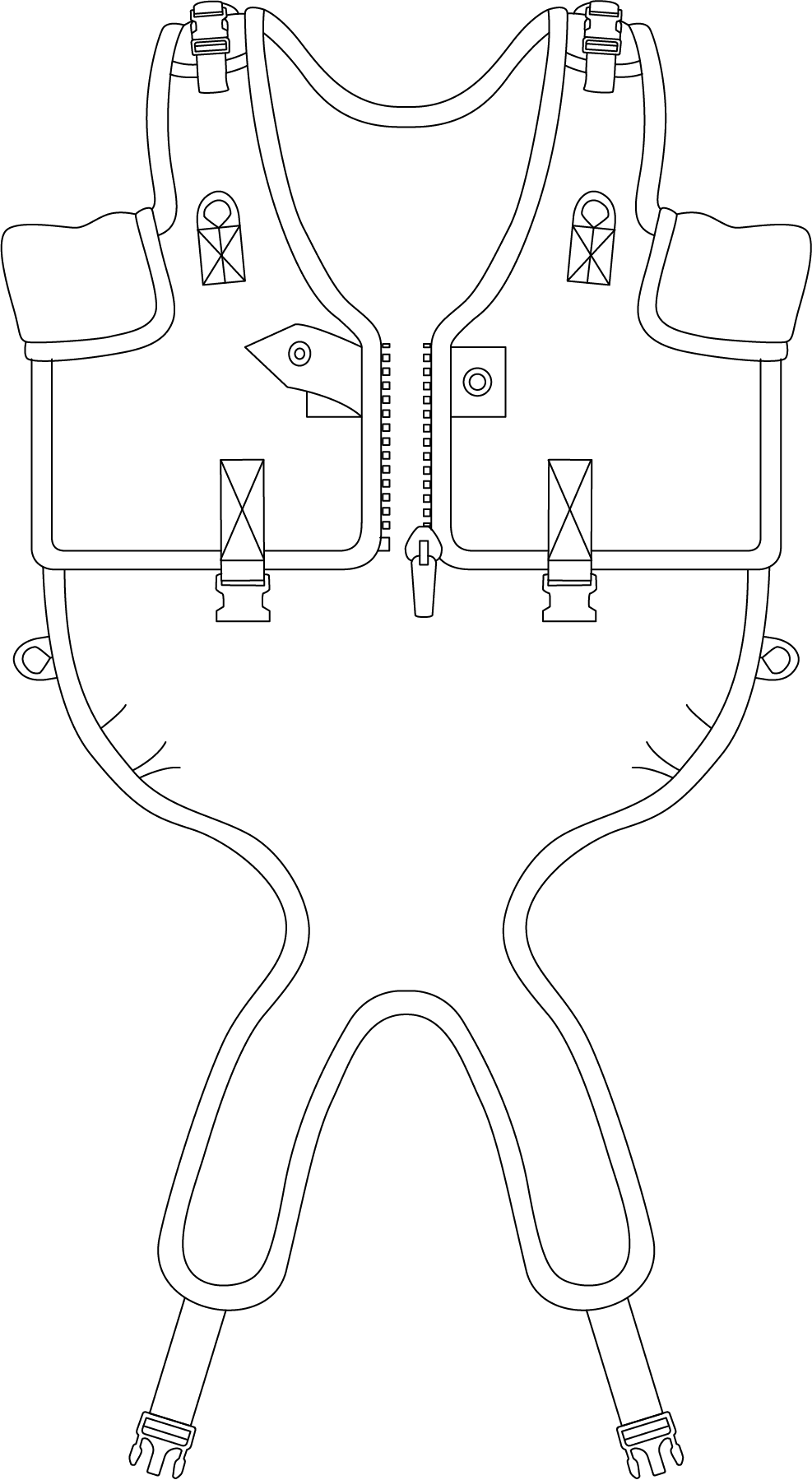 Savaria Rachel Harness Pediatric Standing Support Harness M921535 Shape